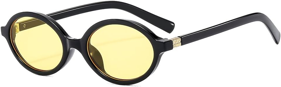 

Ретро овальные солнцезащитные очки для женщин, модные солнцезащитные очки, стильные солнцезащитные очки в винтажном стиле, очки с защитой от ультрафиолета UV400 HEPTAGRAM 7, Black/Yellow