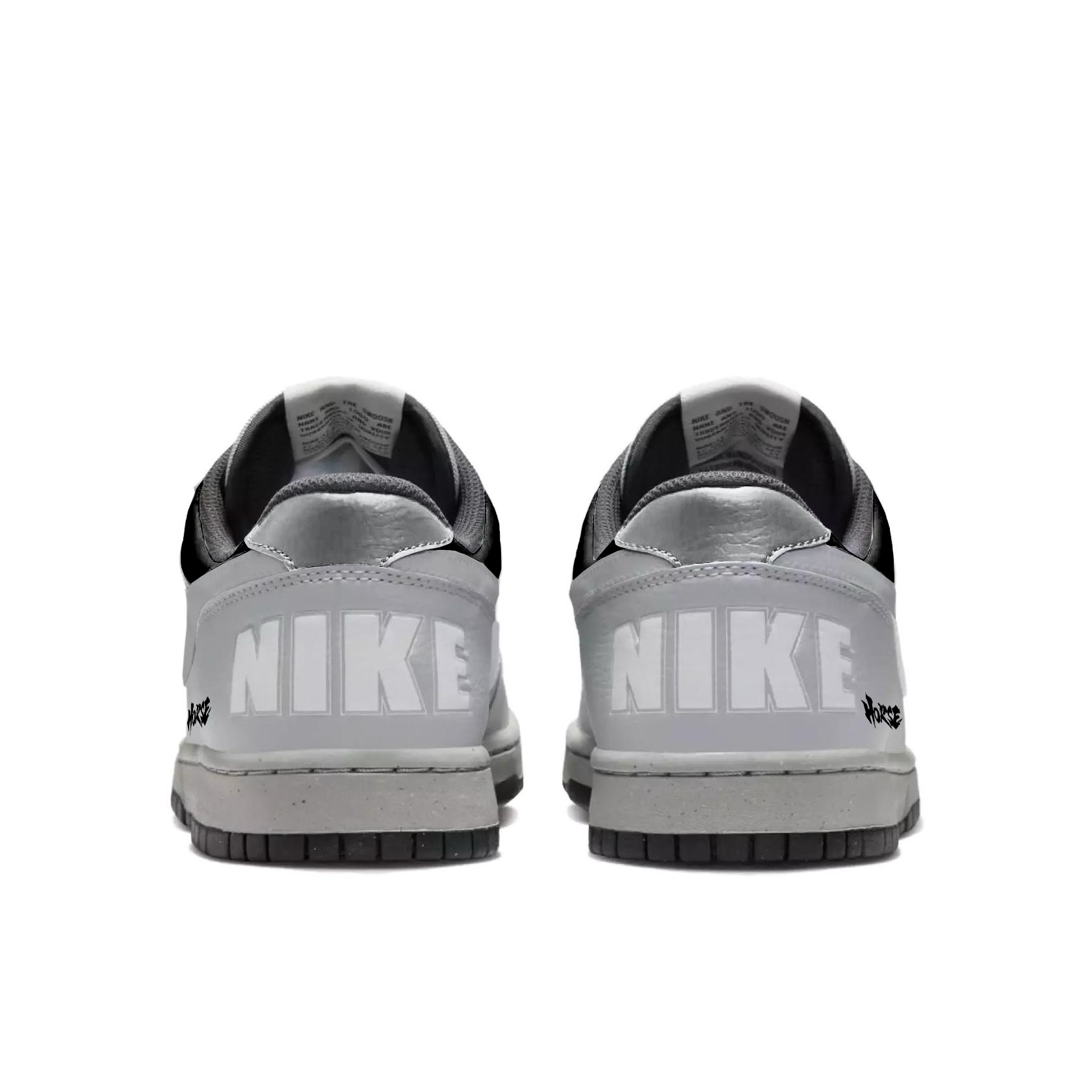 Nike Кроссовки для скейтбординга Big Shadow Gray Abrasion Resistant Slip Resistant low top мужские черно-серые — фото 4