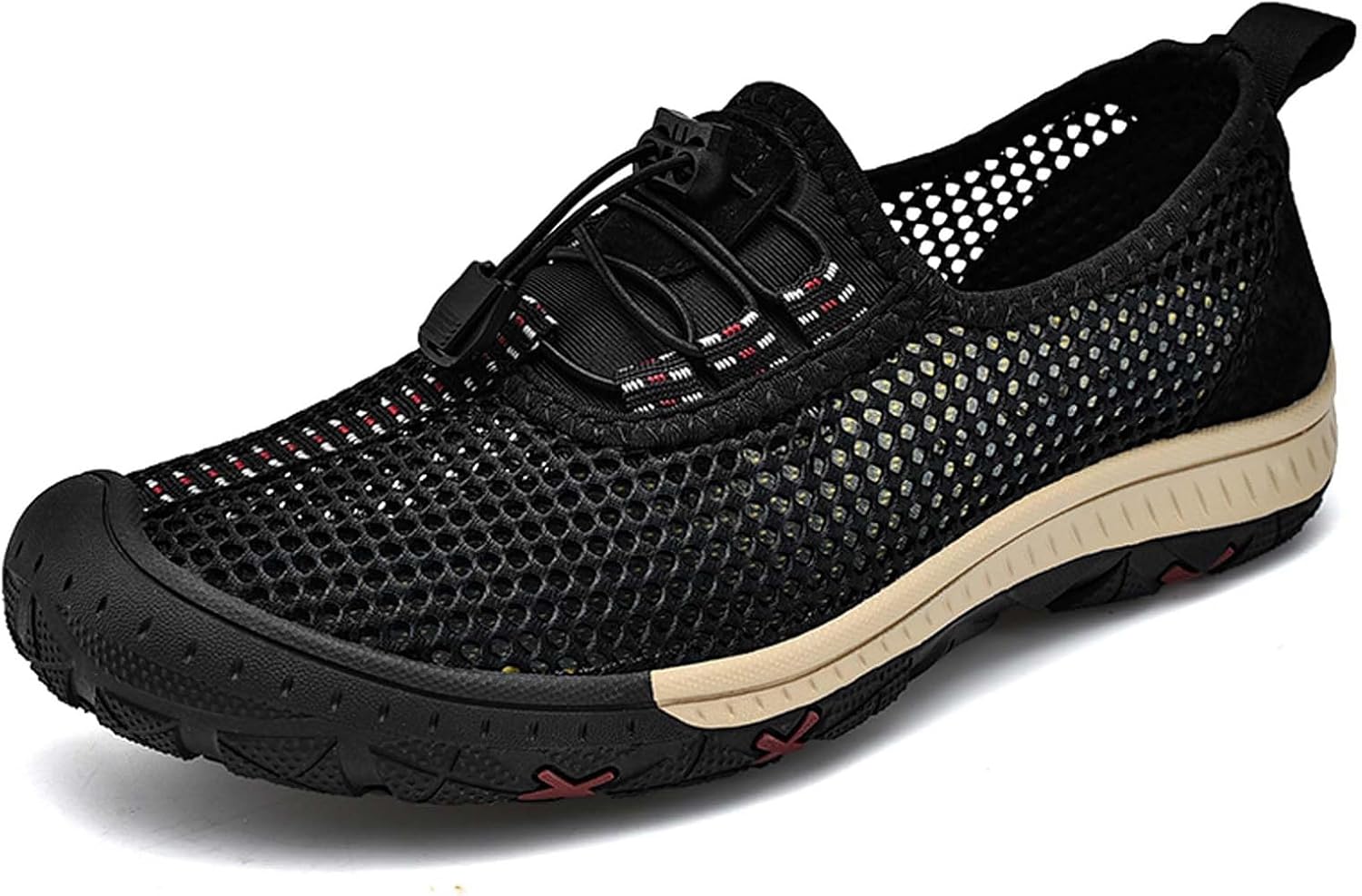 

Мужские повседневные сандалии из сетки, дышащие, удобные, быстросохнущие, для ходьбы, туризма, путешествий, пляжа, плавания и рыбалки Generic, черный