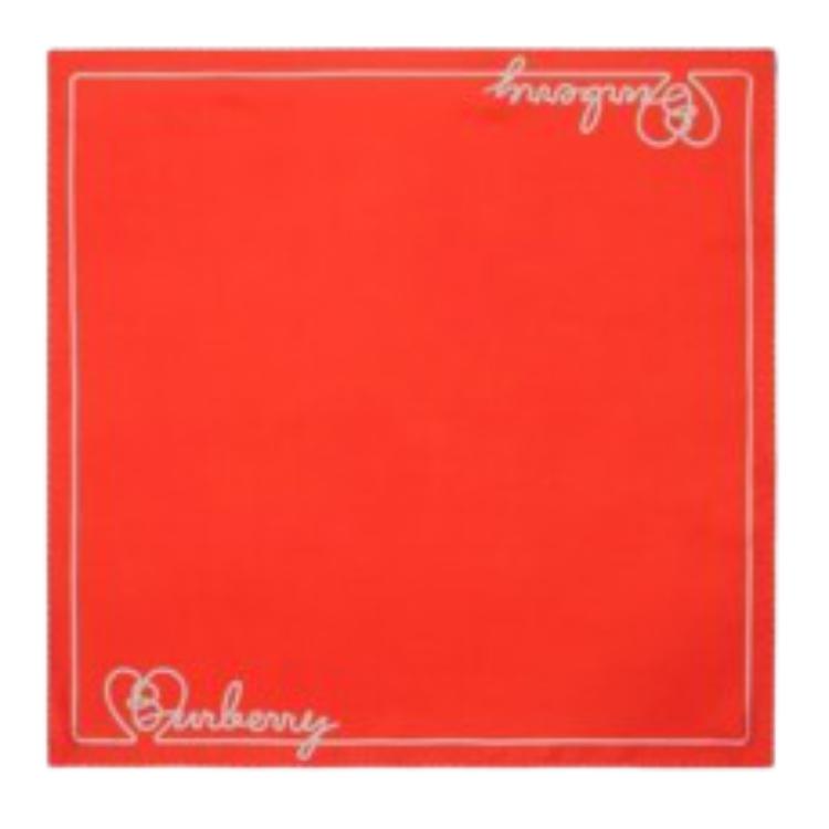 

Шелковый шарф с логотипом в виде сердца Burberry, red