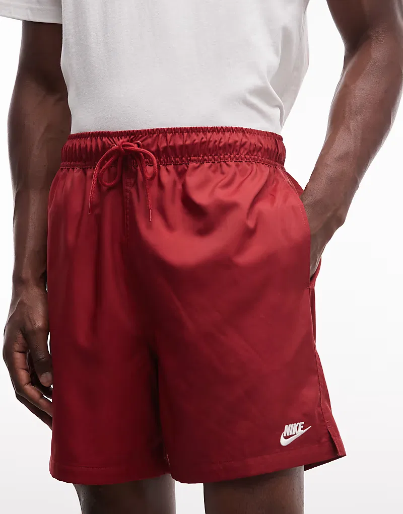 Красные шорты Nike Club Woven — фото 4