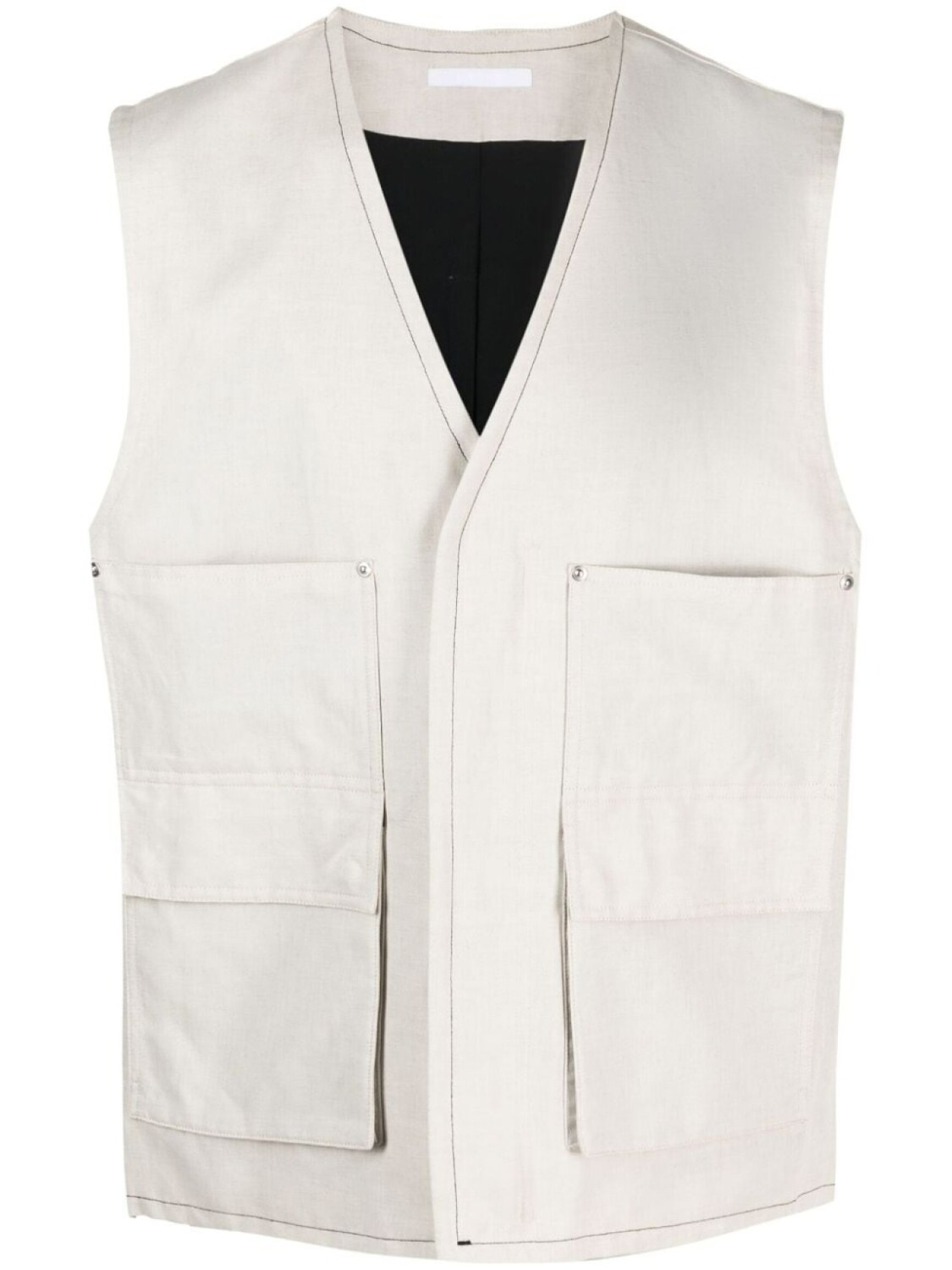 

Шорты карго из смеси хлопка и льна Helmut Lang, бежевый