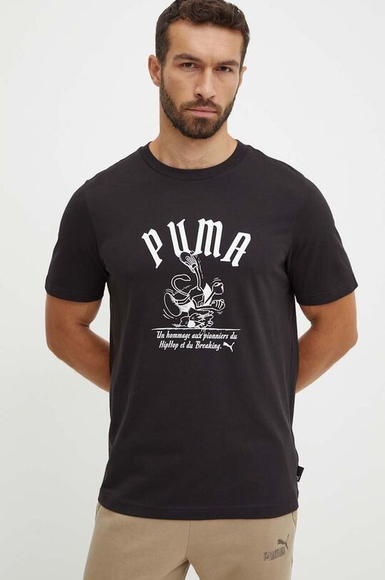 

Хлопковая футболка Puma, черный