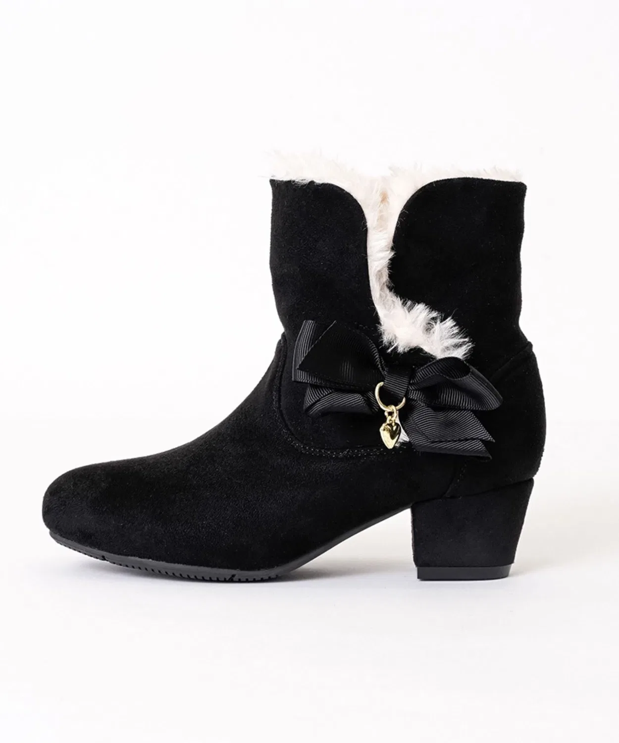 Ботинки Princess Rose с бантом и мехом, 2WAY, R44519-39, чёрные