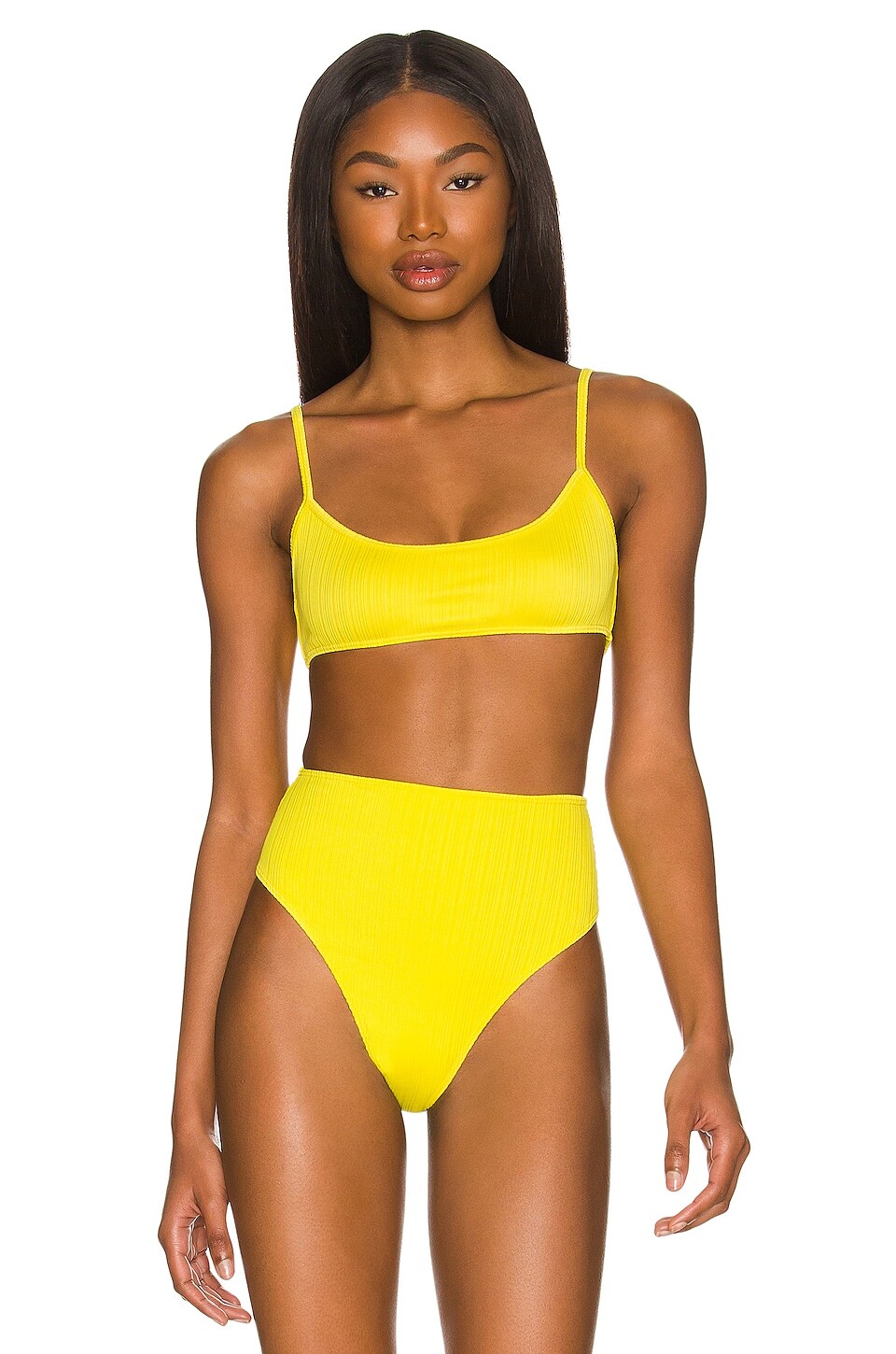 

Бюстгальтер Frankies Bikinis x REVOLVE Dallas Plisse Bikini Top, цвет Pina Colada
