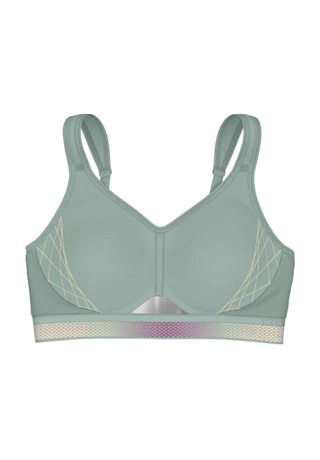 

Спортивный бюстгальтер Cardio Flow дышащий быстросохнущий Triaction By Triumph, цвет 1773 abstinthe