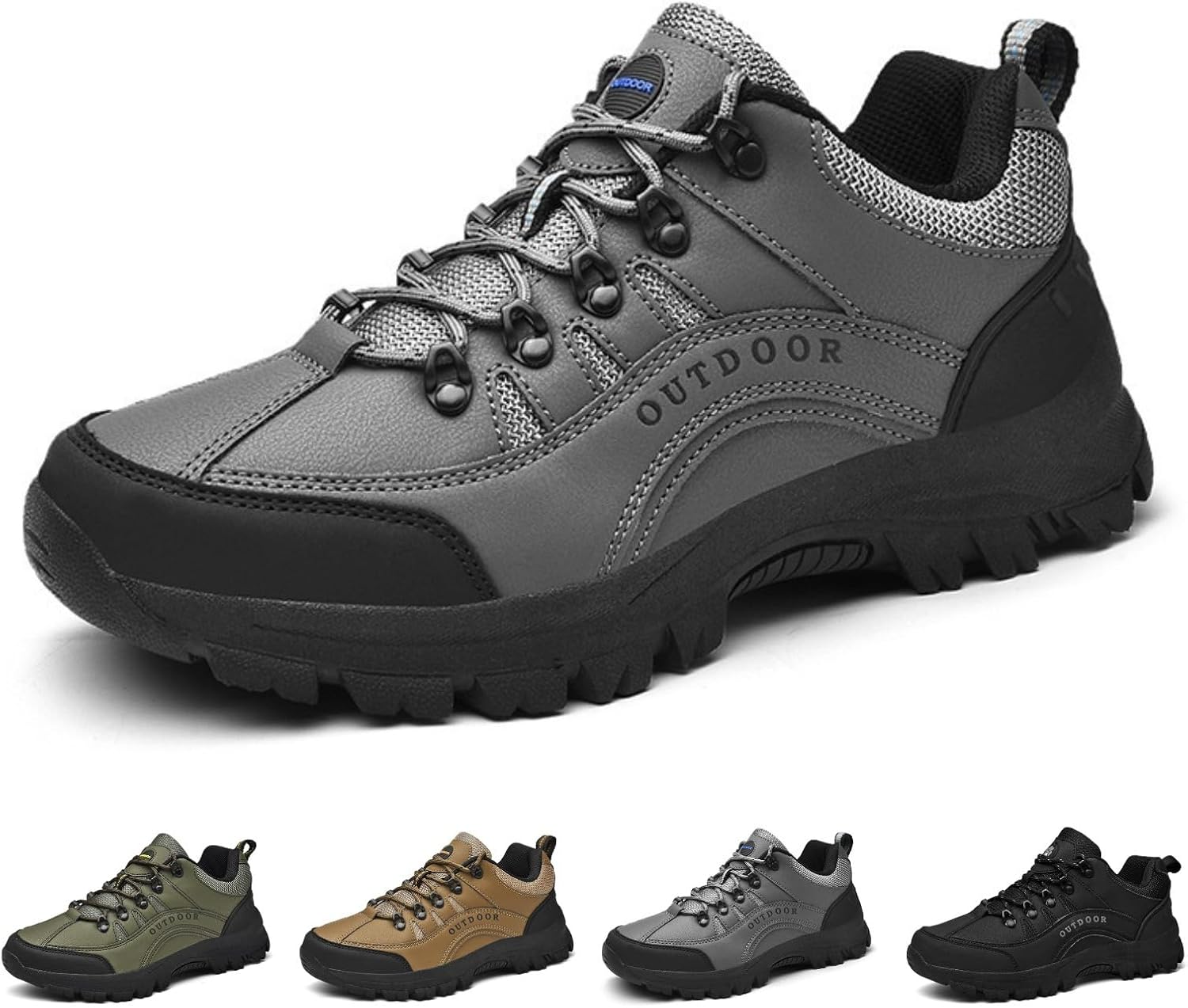 

Мужские беговые кроссовки - легкие спортивные сникерсы с амортизирующей поддержкой для кросс-кантри и противоскользящие для активного отдыха на улице Huayorong, серый