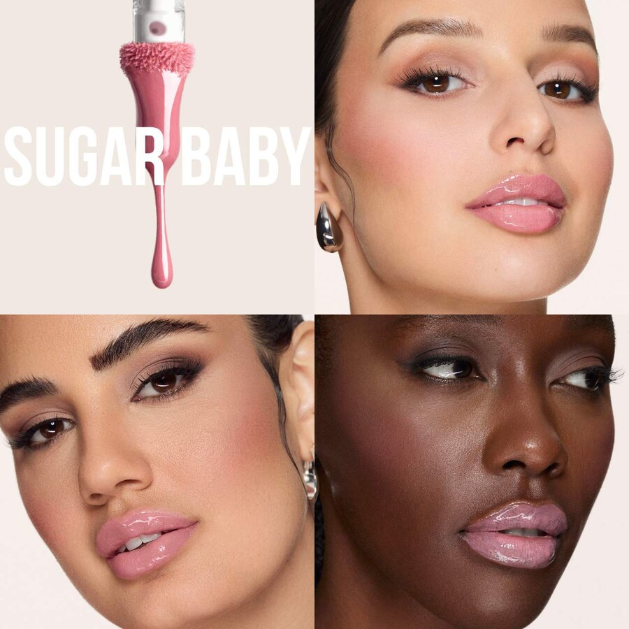 Блестящий нелипкий блеск для губ Faux Filler HUDA BEAUTY, .13 oz /3.9 mL, Sugar Baby — фото 3
