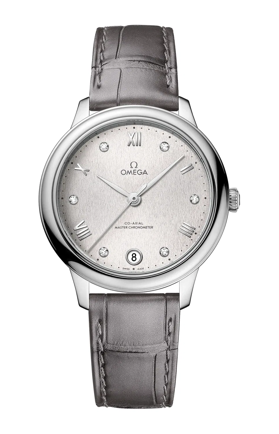 DE VILLE PRESTIGE МАСТЕР ХРОНОМЕТР CO-AXIAL 34 ММ - 434.13.34.20.52.001 OMEGA, серебряный