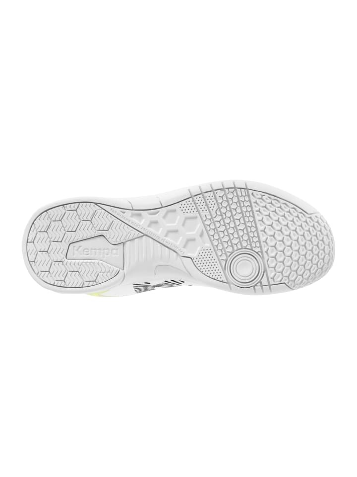 Спортивные кроссовки Kempa Hallen-Sport-Schuhe Kourtfly Three W, цвет weiß/fluo gelb — фото 2