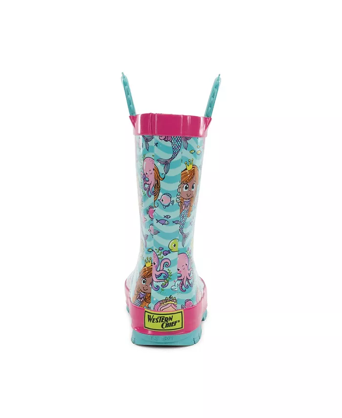 Детские резиновые сапожки Mermaid Magic Rain Boot Western Chief, синий — фото 2