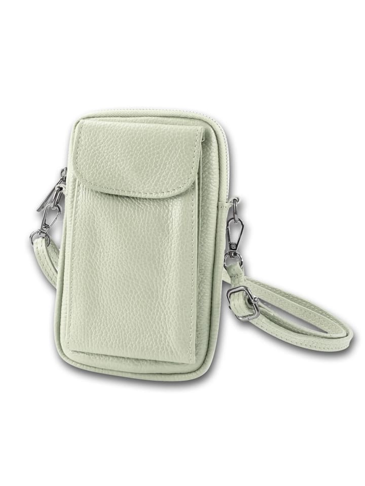 

Кожаная сумка через плечо, сумка Toscanto бежевого цвета примерно 12 см Toscanto