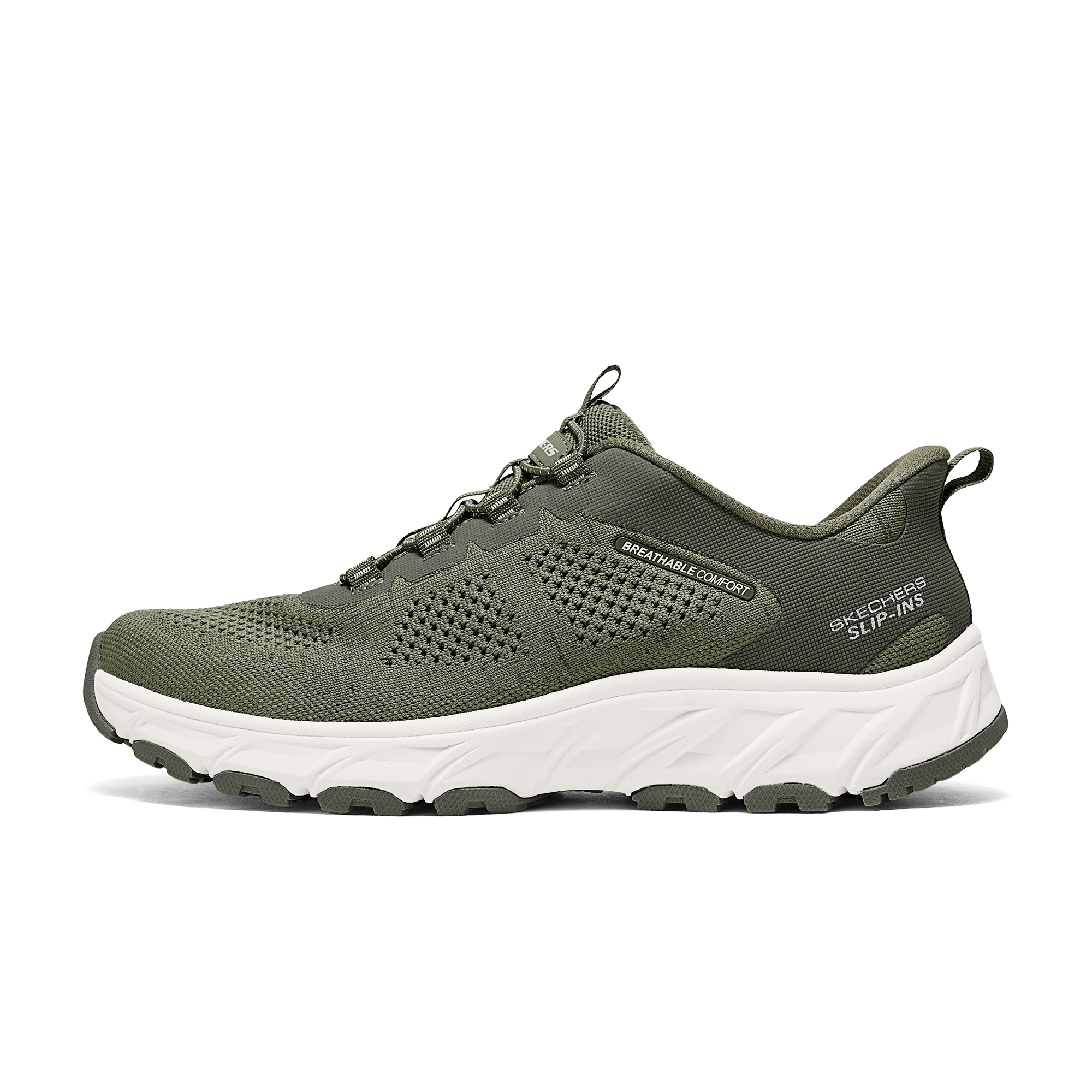 

Skechers МУЖСКИЕ Кроссовки для активного отдыха на природе. Износостойкие низкие мужские кроссовки. Цвет: оливковый