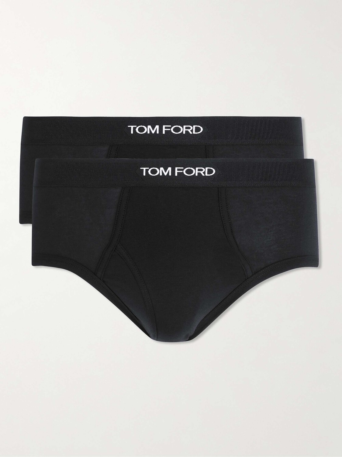 

Два комплекта трусов из эластичного хлопка и модала TOM FORD, черный