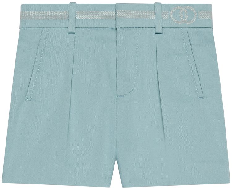 

Детские шорты Gucci с вышивкой, светло-голубые