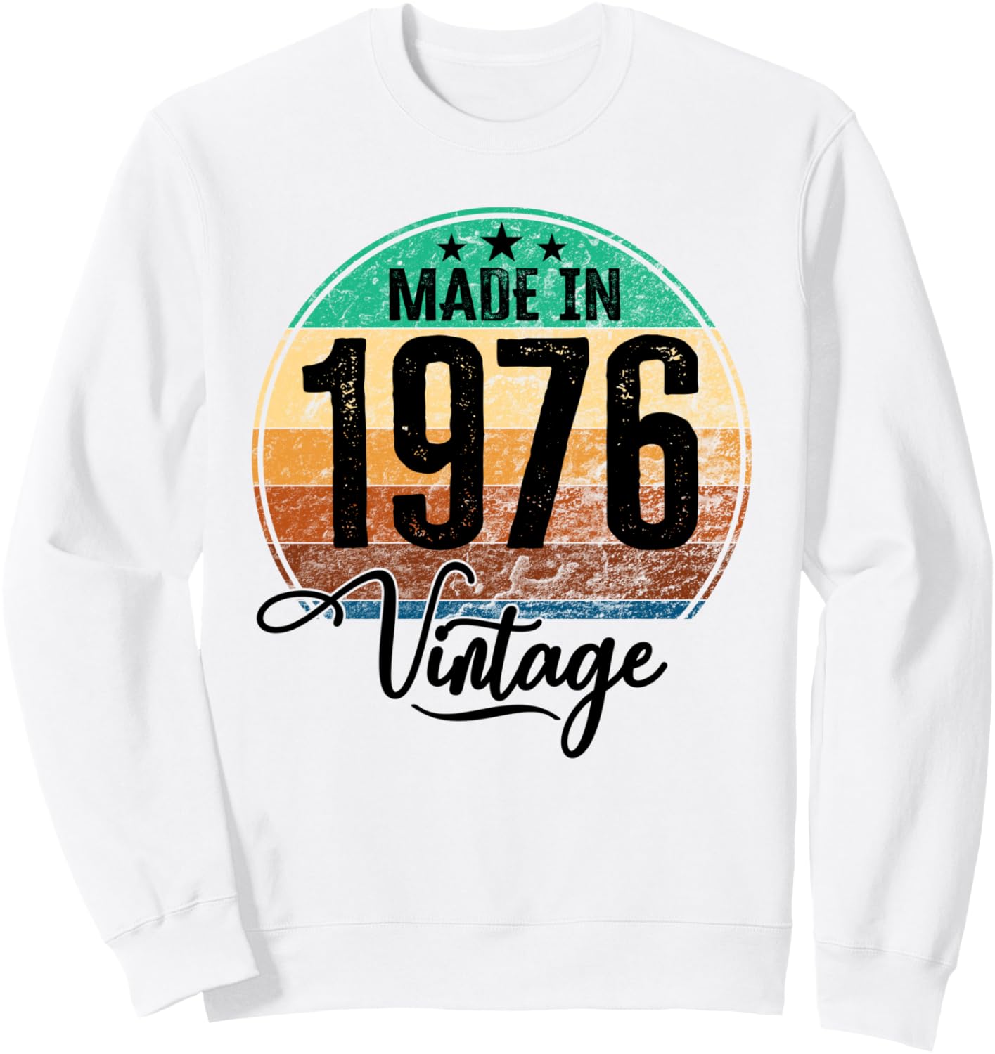 

Винтажная толстовка ко дню рождения 1976 года Kattos - Happy Birthday 1976, белый