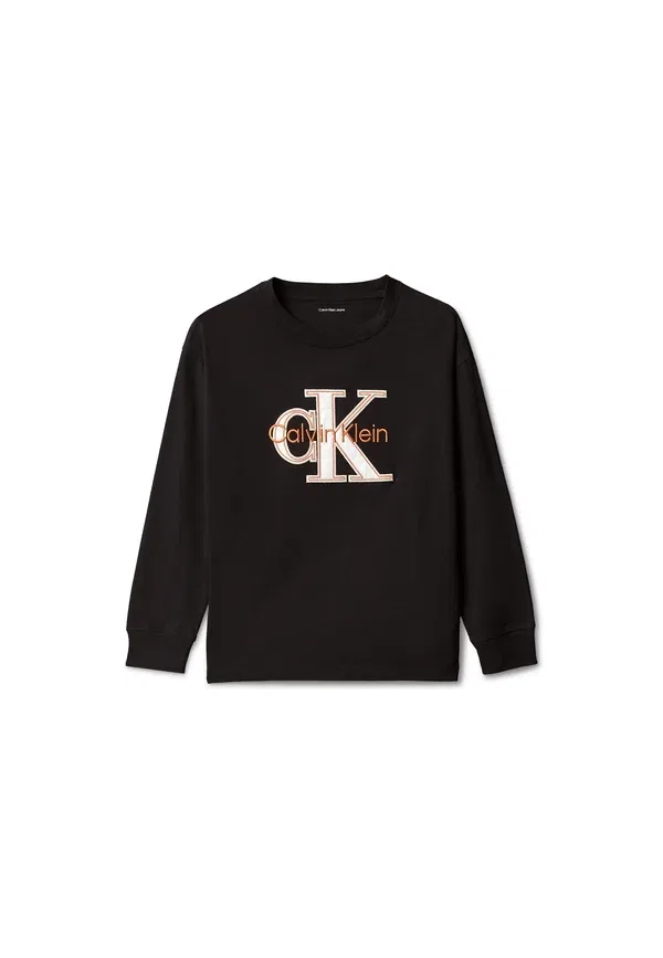 Футболка с длинным рукавом Monologo applique tee Calvin Klein Jeans, черный — фото 4