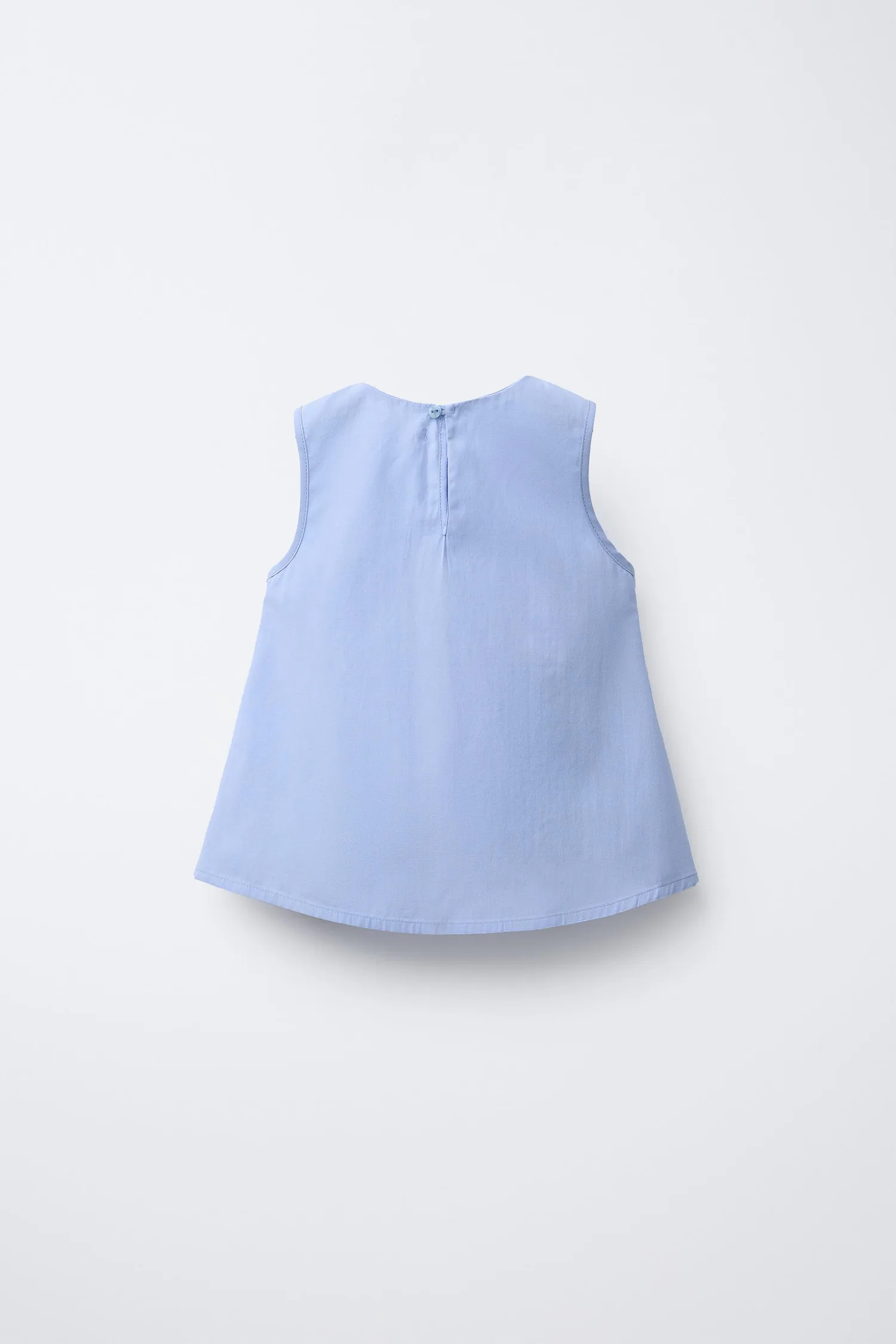Плиссированная блузка с цветами Zara, синий — фото 2