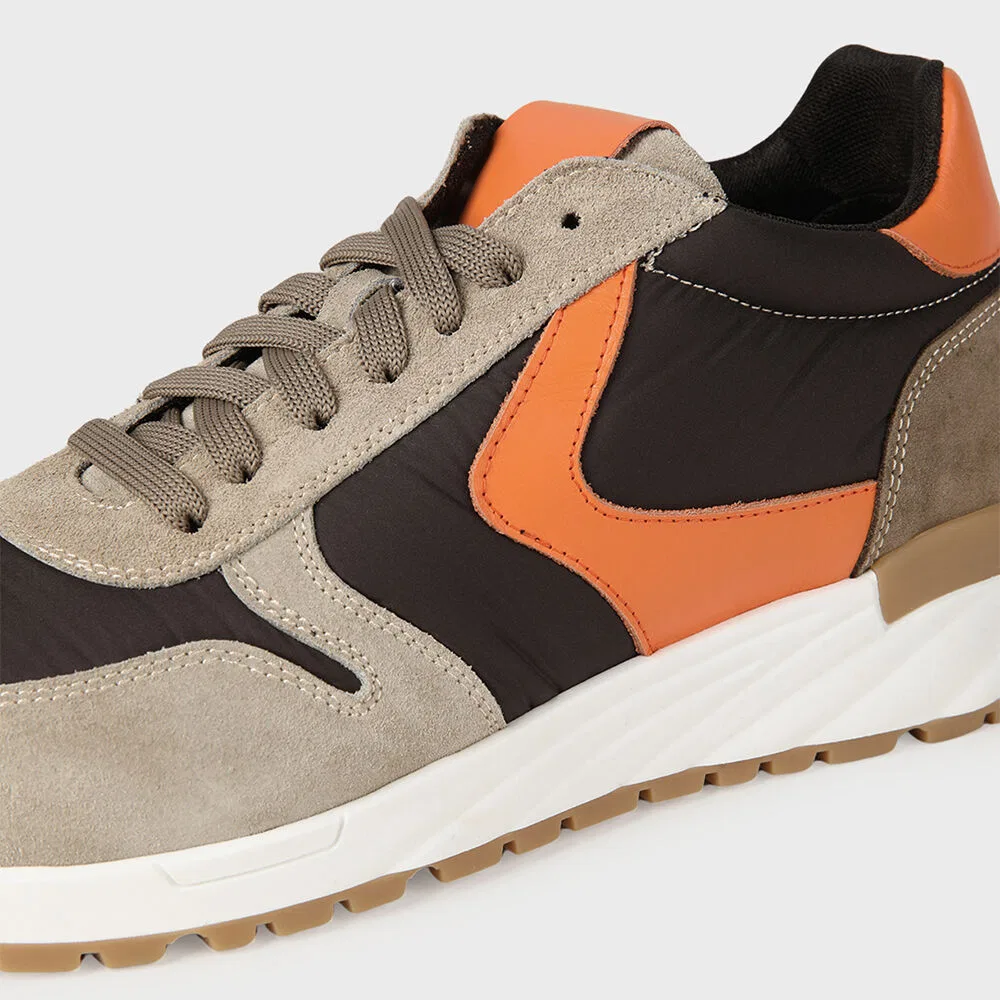 Мужские низкие кеды из кожи наппа Made in Italy, коричневые, от Panicale — фото 3