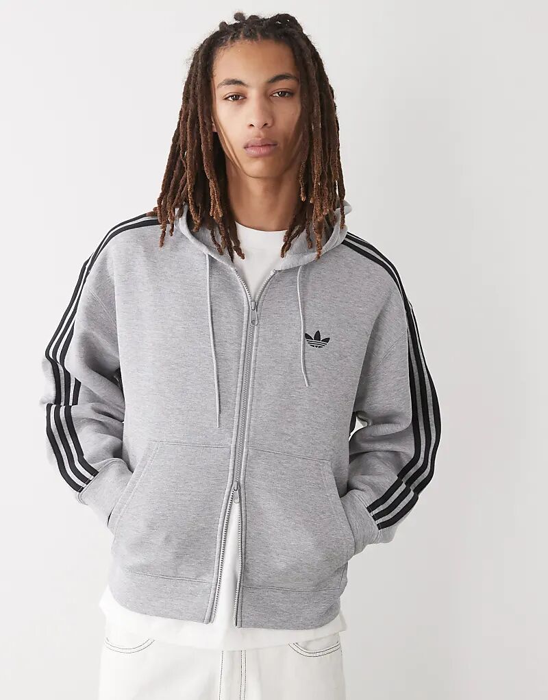 

Толстовка adidas Originals Adicolor oversize в цвете средне-серый меланж