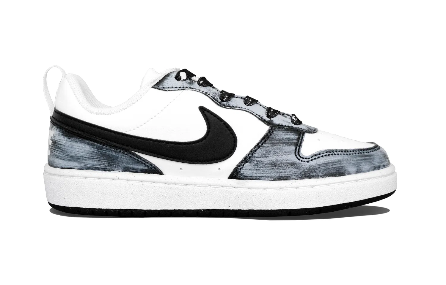 Кроссовки детские скейтбординг Nike Court Borough Scruffy Kitten черные — фото 3