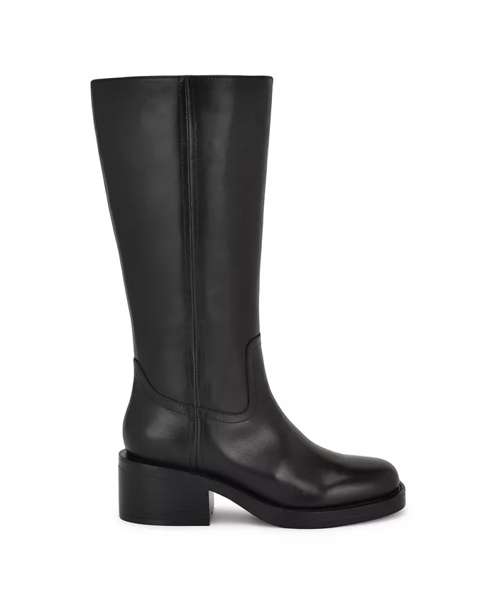 Женские ботинки Broklyn на высоком каблуке из кожи Nine West, черный — фото 2