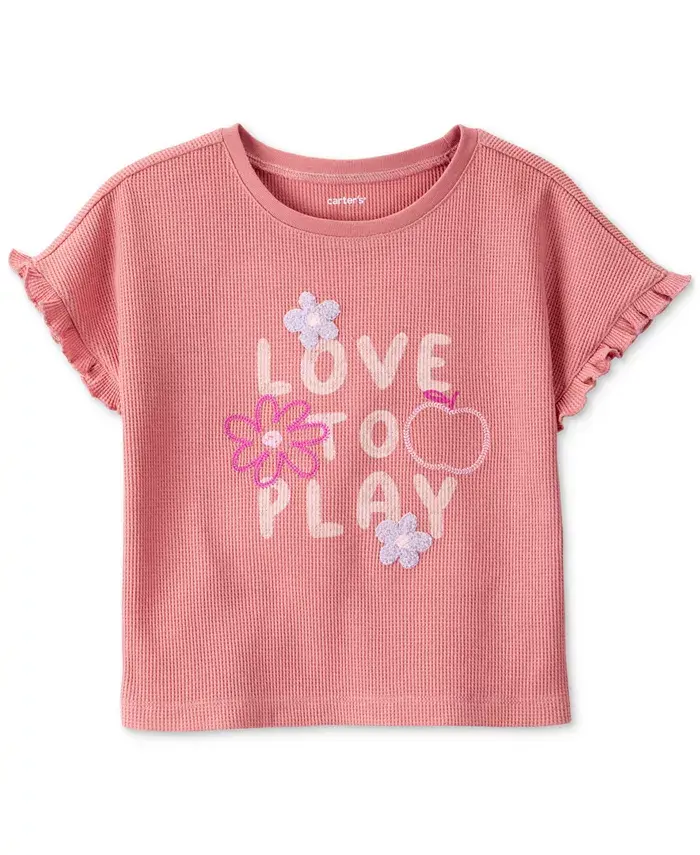 

Футболка с короткими рукавами с принтом «Девочки любят играть» Carter's