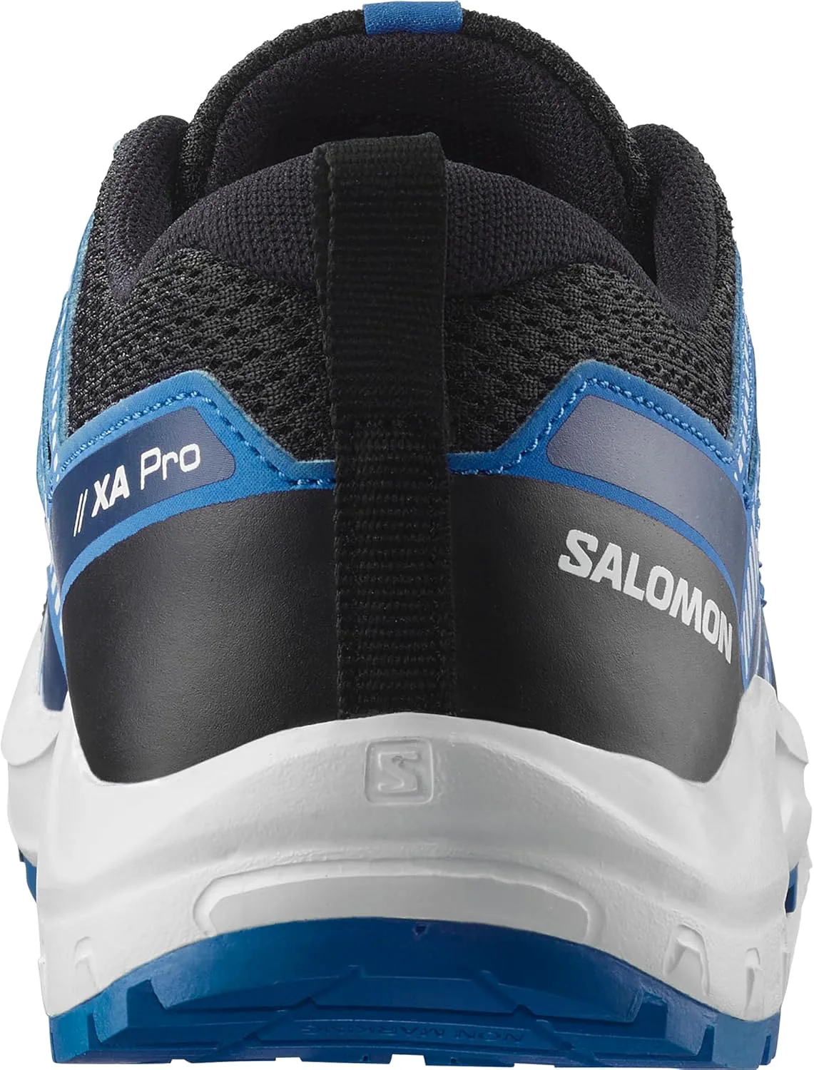 Унисекс-детские кроссовки для трейлраннинга Salomon Kids Xa Pro V8, черный/белый/синий — фото 4