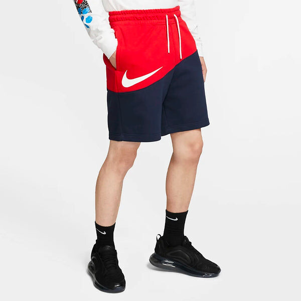 Шорты sportswear swoosh small sports shorts blue red Nike, красный — фото 3