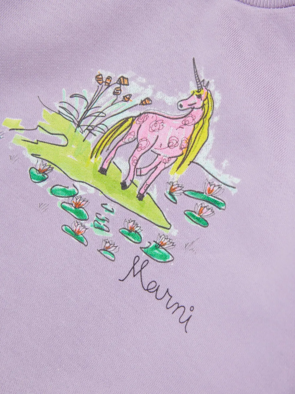 Толстовка с принтом Marni Kids, фиолетовый — фото 4