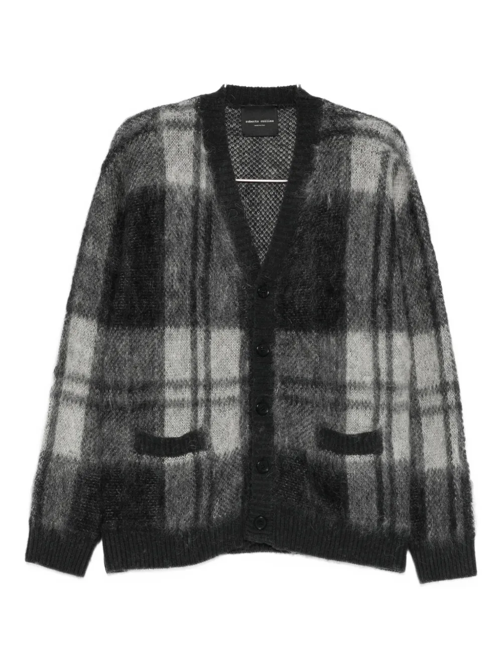 

Кардиган с узором Roberto Collina, серый