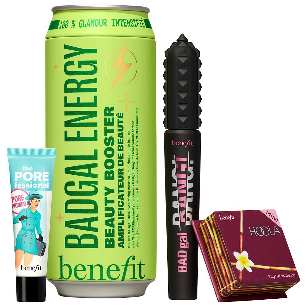 

Benefit Cosmetics BADgal Energy: тушь, праймер для пор и бронзатор трио