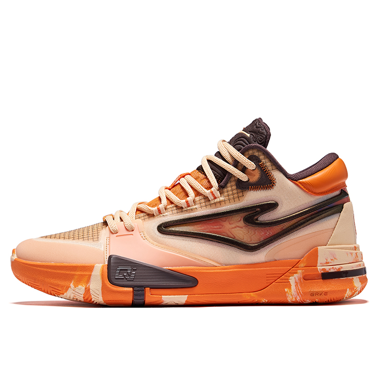 

Erke Баскетбольные кроссовки Fearless Cushioning, Anti Twist, Anti Rollover, низкие, мужские, цвета корицы, цитруса и апельсина