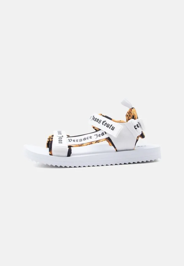 Сандалии fondo ipanema бело-золотистого цвета Versace Jeans Couture, White/Gold-Coloured