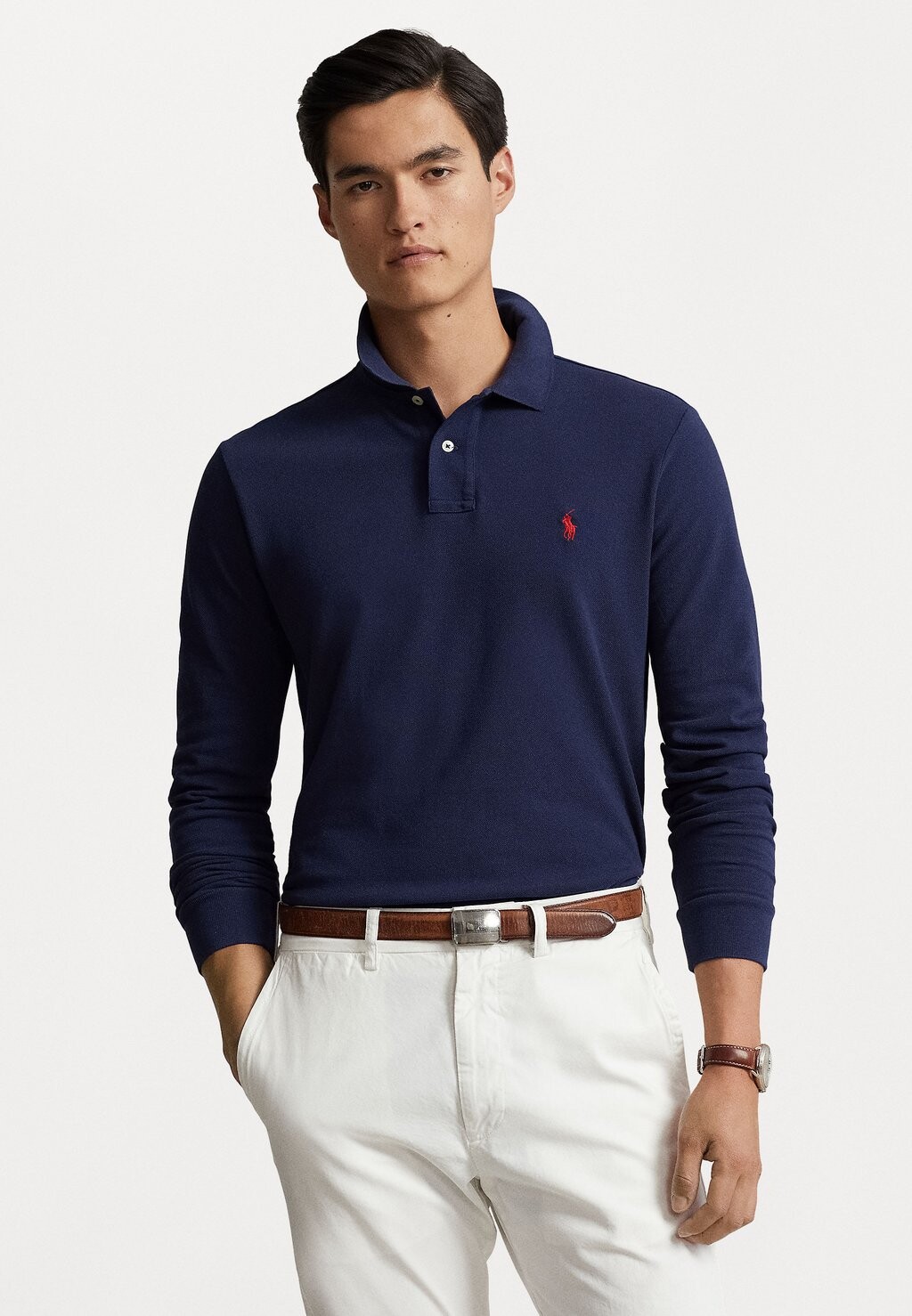 

Рубашка-поло CUSTOM SLIM FIT Polo Ralph Lauren, темно-синий Ньюпорт