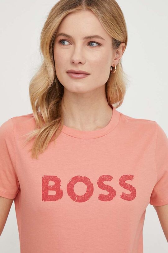 Хлопковая футболка BOSS ORANGE Boss Orange, оранжевый — фото 2