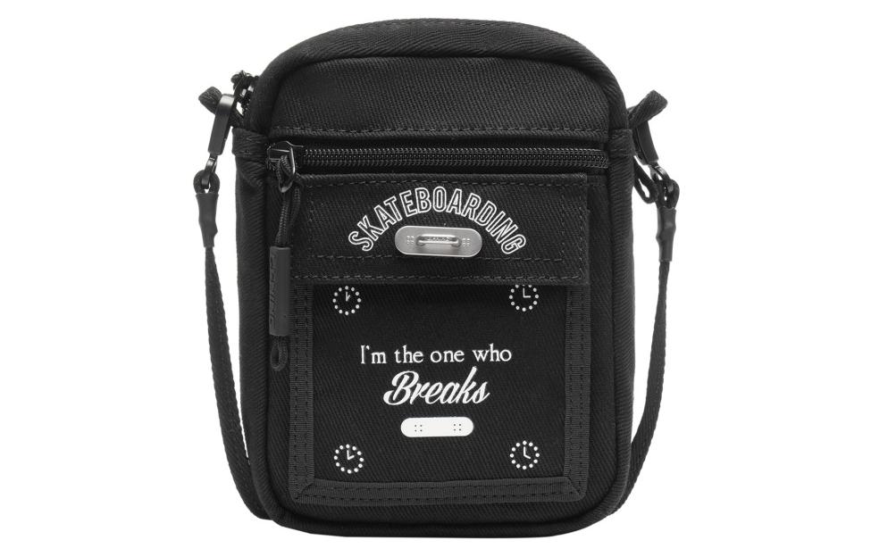 

Лининг скейтбордная хлопковая наплечная сумка через плечо обычная унисекс черная