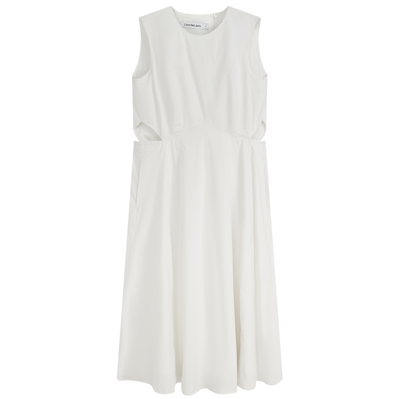 

Футболка без рукавов CALVIN KLEIN женская лунно-белая, YBH-Moon White