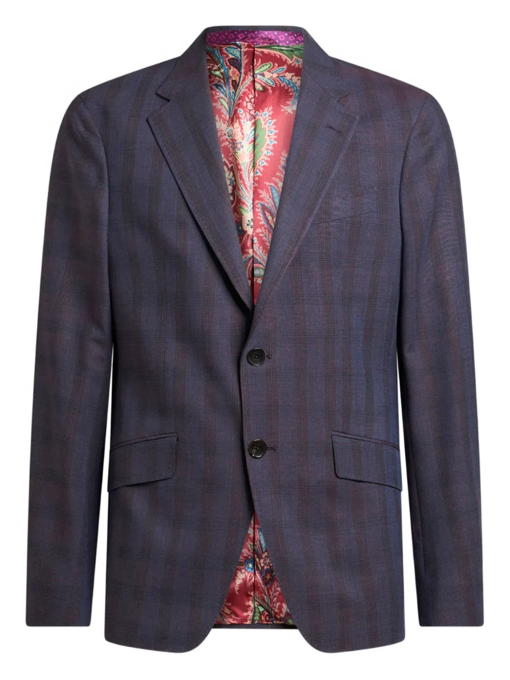 

Шерстяной костюм в клетку ETRO, синий