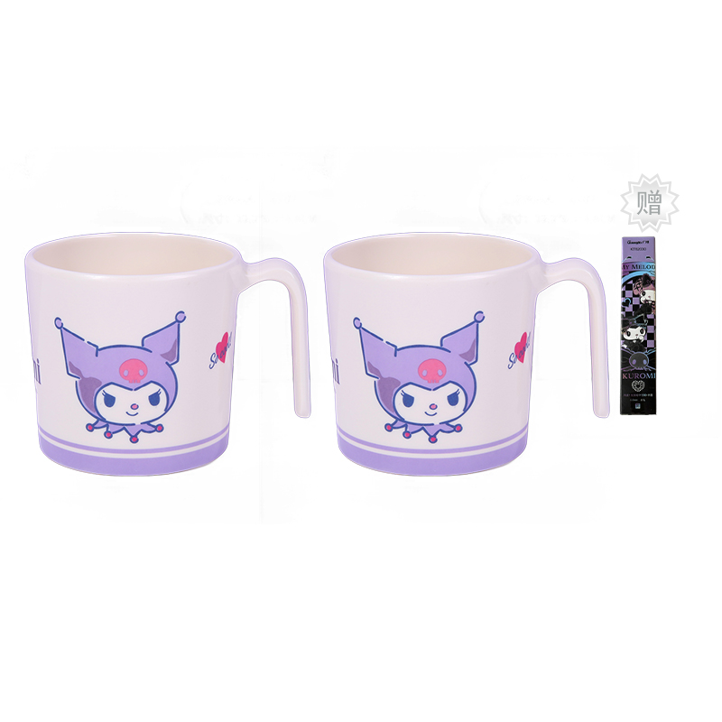 

Пластиковые стаканы для воды Sanrio, Kulomi Handle Cup Pair + Sanrio Blind Box Pen Random Model