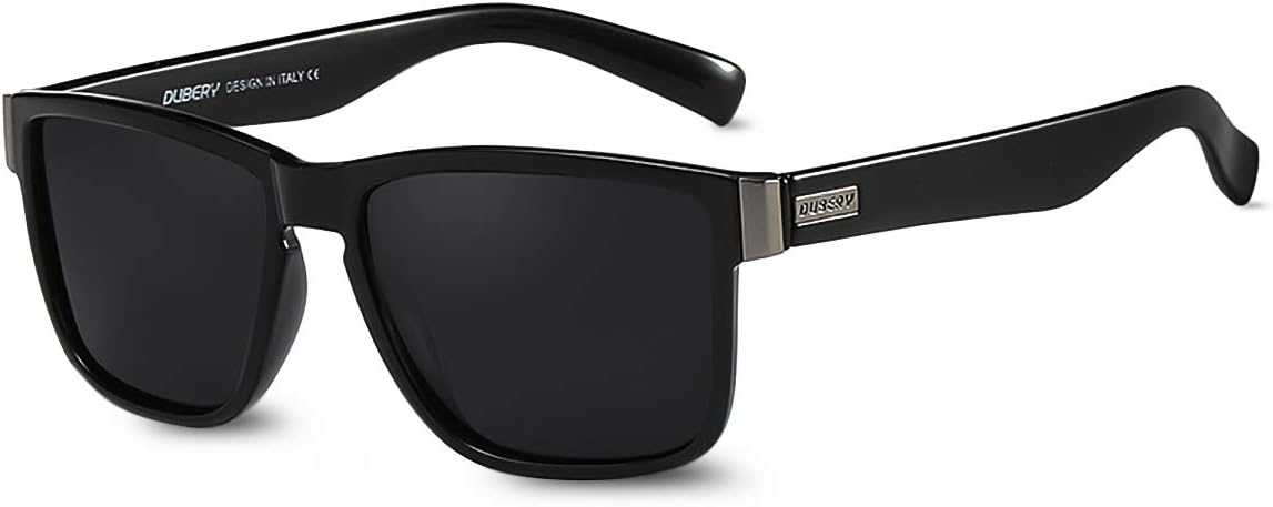 

Солнцезащитные очки для мужчин и женщин, поляризованные, квадратная оправа, черепаховая оправа, спортивные, защита от УФ-излучения UV400, с чехлом для очков, для вождения, отдыха на природе и путешествий LumiSyne, Black a