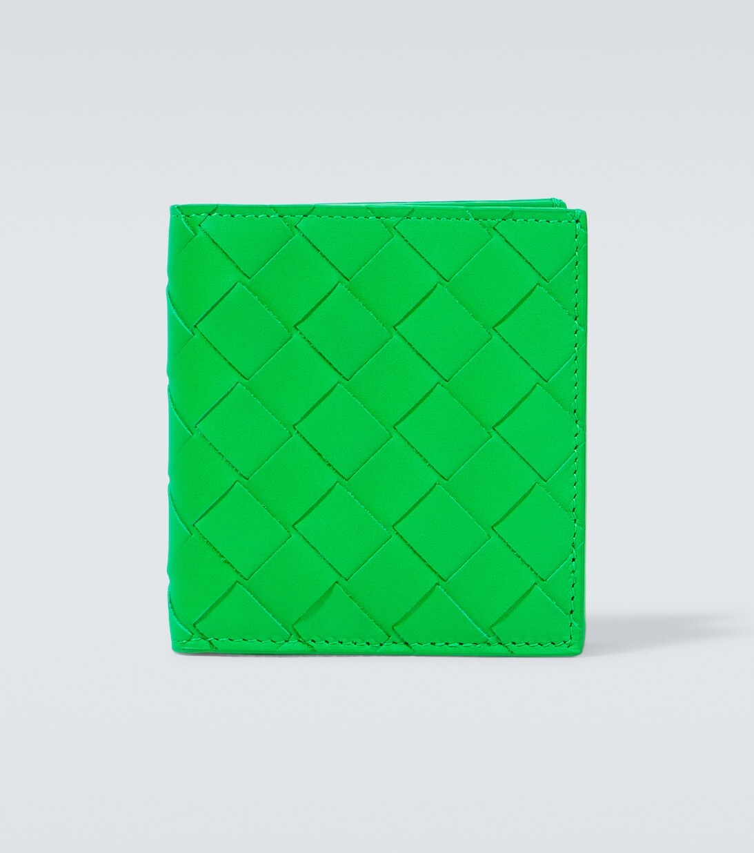 

Кошелек из кожи интекчато Bottega Veneta, зеленый