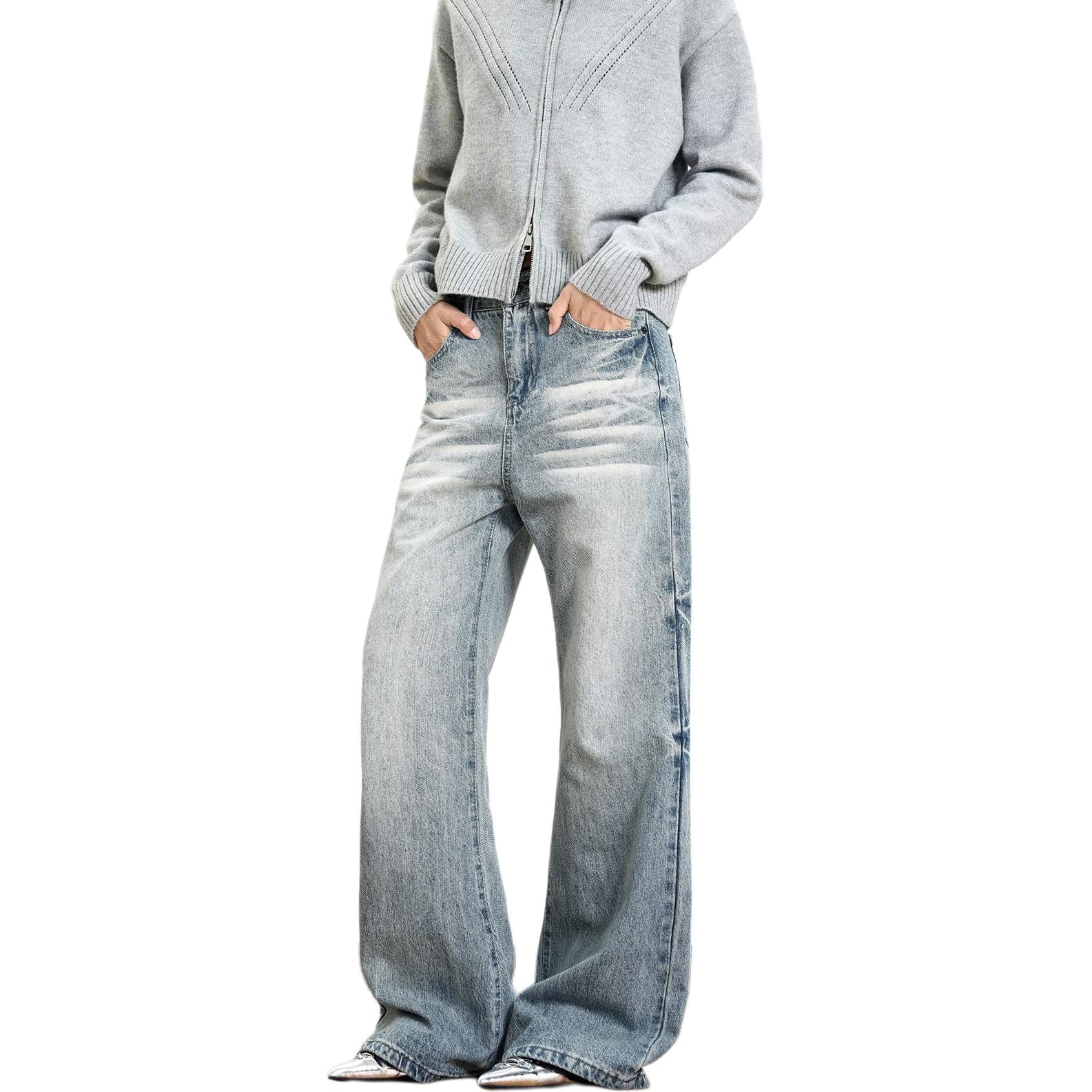 

NEVER RULE Джинсы Unisex Light Blue Moderate Wide Leg