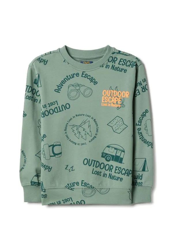 Толстовка прямого кроя с принтом Ovs, Light Green