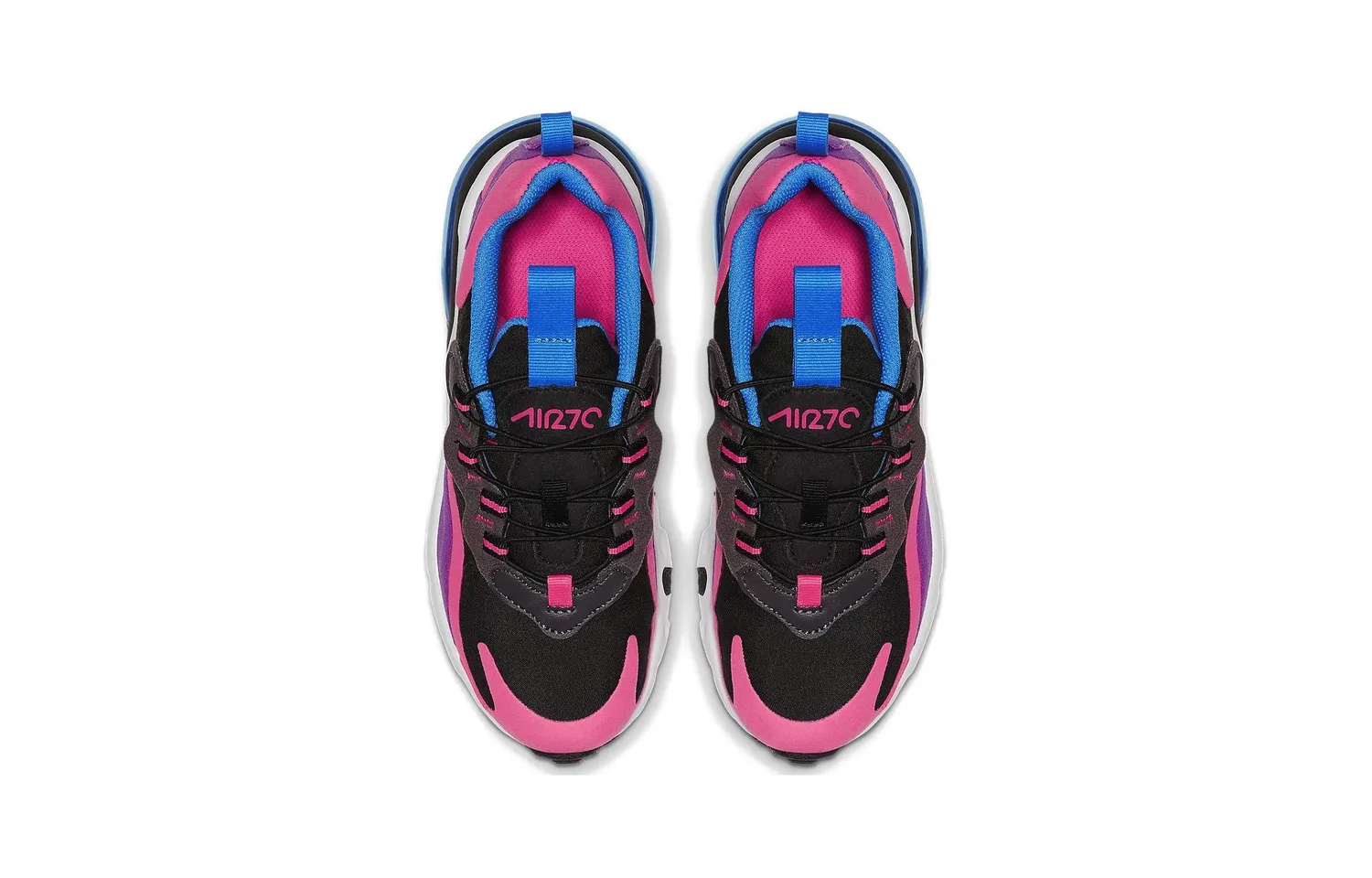 Nike Кроссовки Air Max 270 React Black Hyper Pink Vivid Purple PS — фото 4
