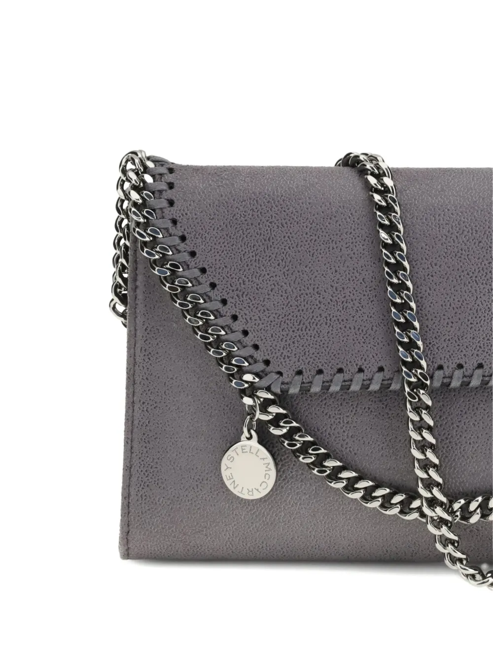 Мини-сумка на плечо Falabella с цепочкой и подвеской Stella Mccartney, серый — фото 4