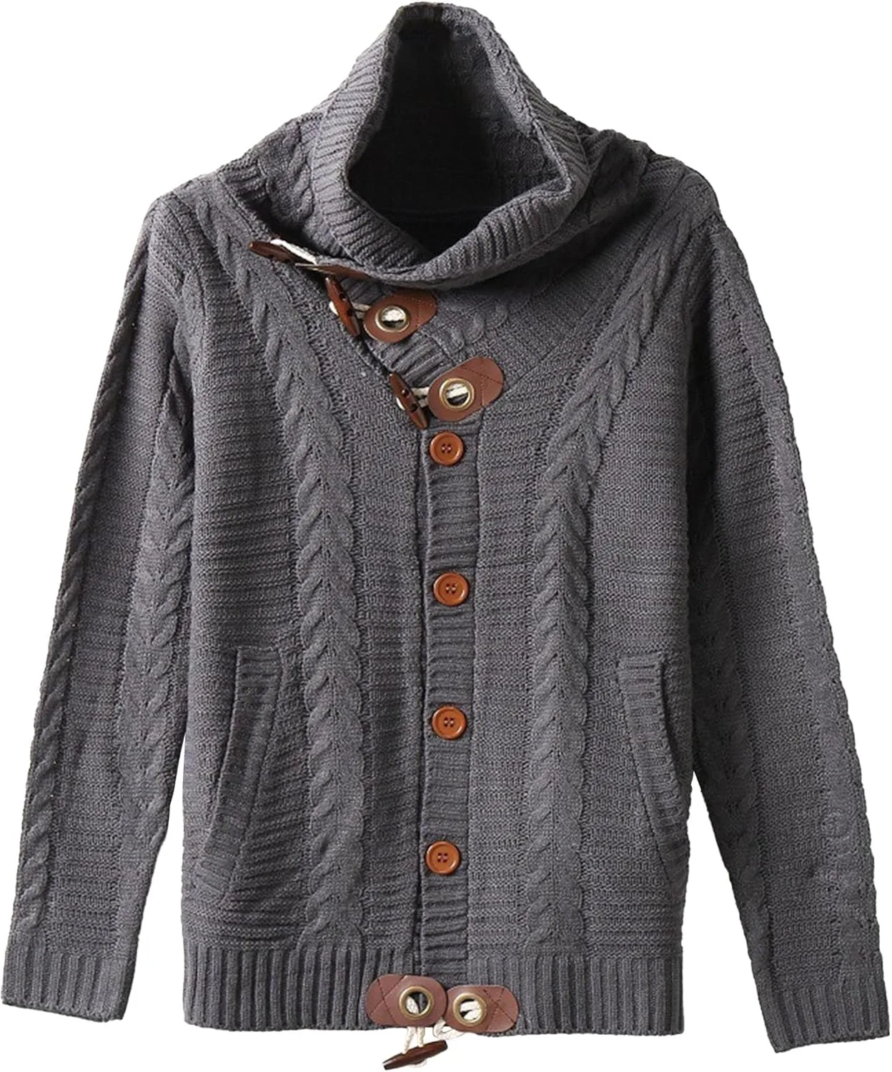 

Мужской вязаный свитер с воротником-стойкой и длинными рукавами JEShifangjiusu