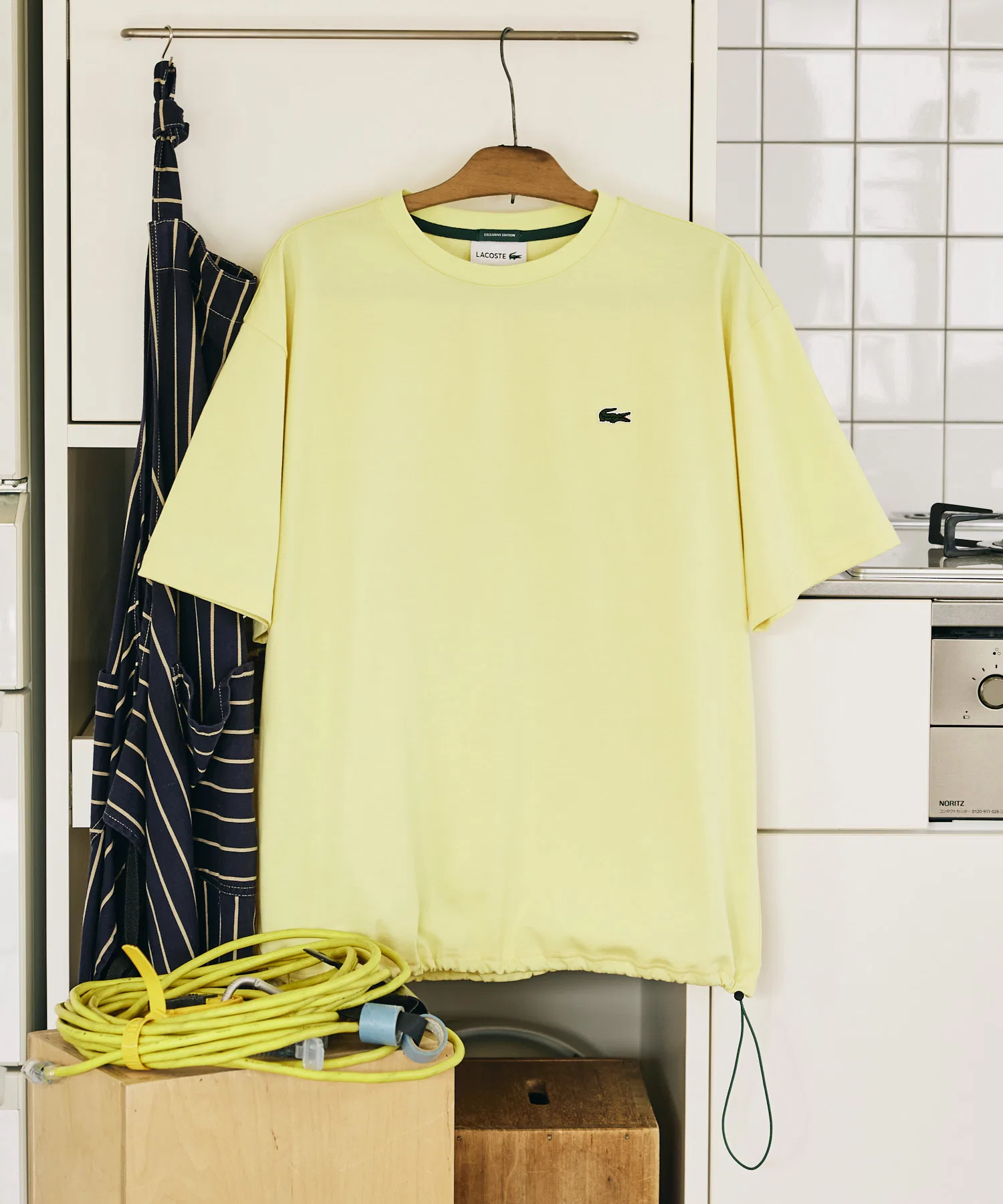 Мужская футболка LACOSTE с регулируемым низом