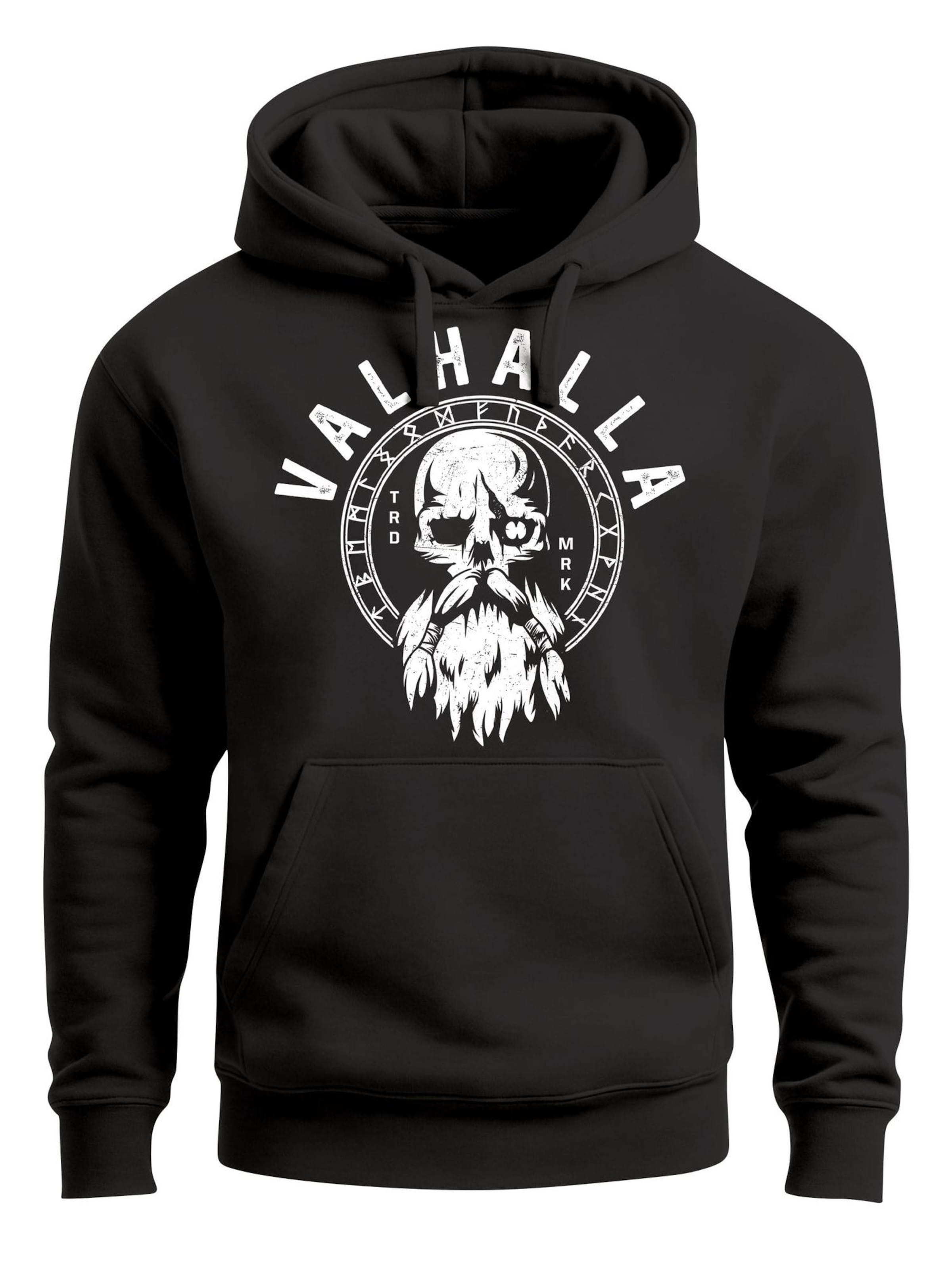 

Neverless Толстовка 'Valhalla Runen' в черном цвете