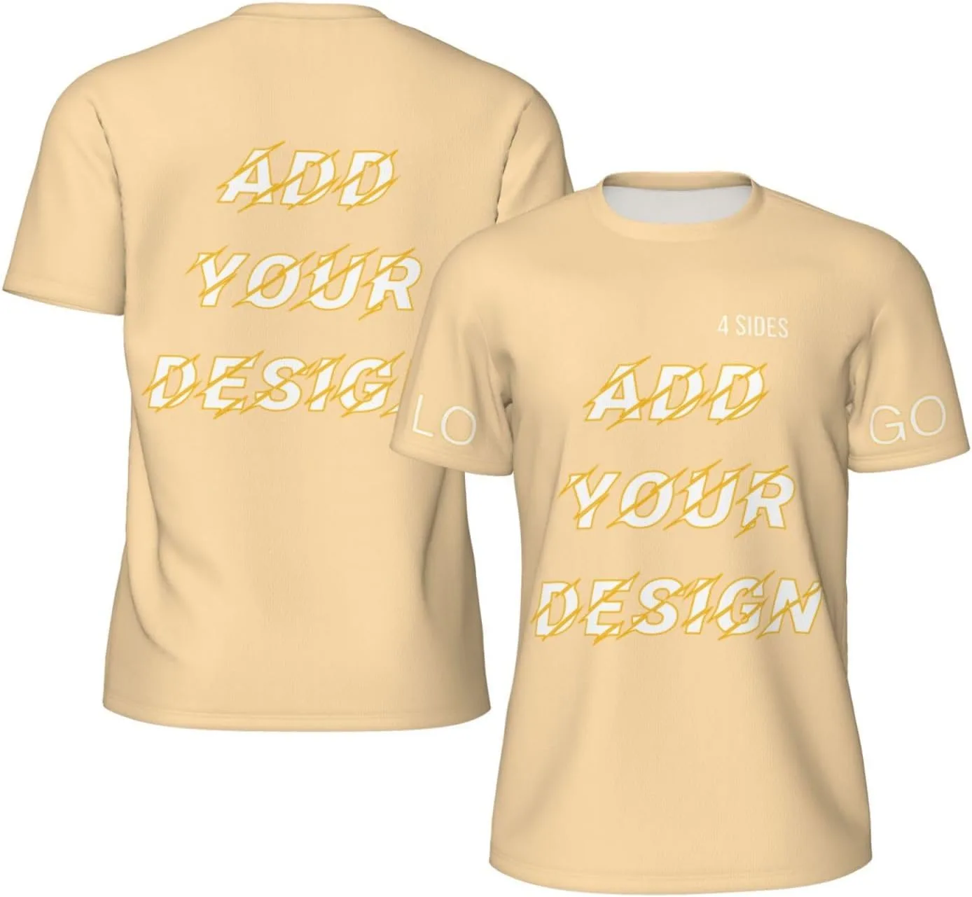 

Футболка мужская Custom T Shirts с принтом на 4 сторонах